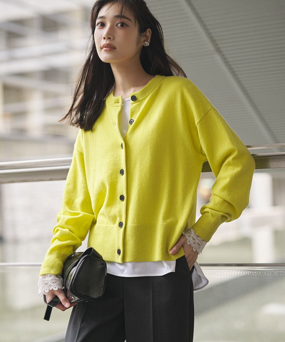 23区 S 【洗える】ナチュラルコットンベア レースレイヤード カットソー 