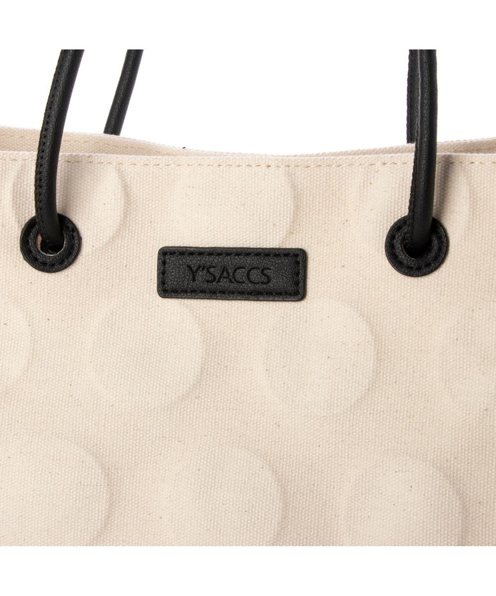 Y'SACCS ヒートエンボス ポルカドットキャンバストートSサイズ 