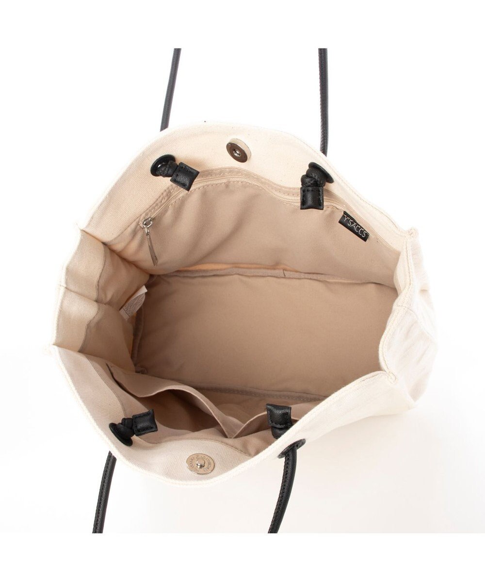 Y'SACCS ヒートエンボス ポルカドットキャンバストートSサイズ 