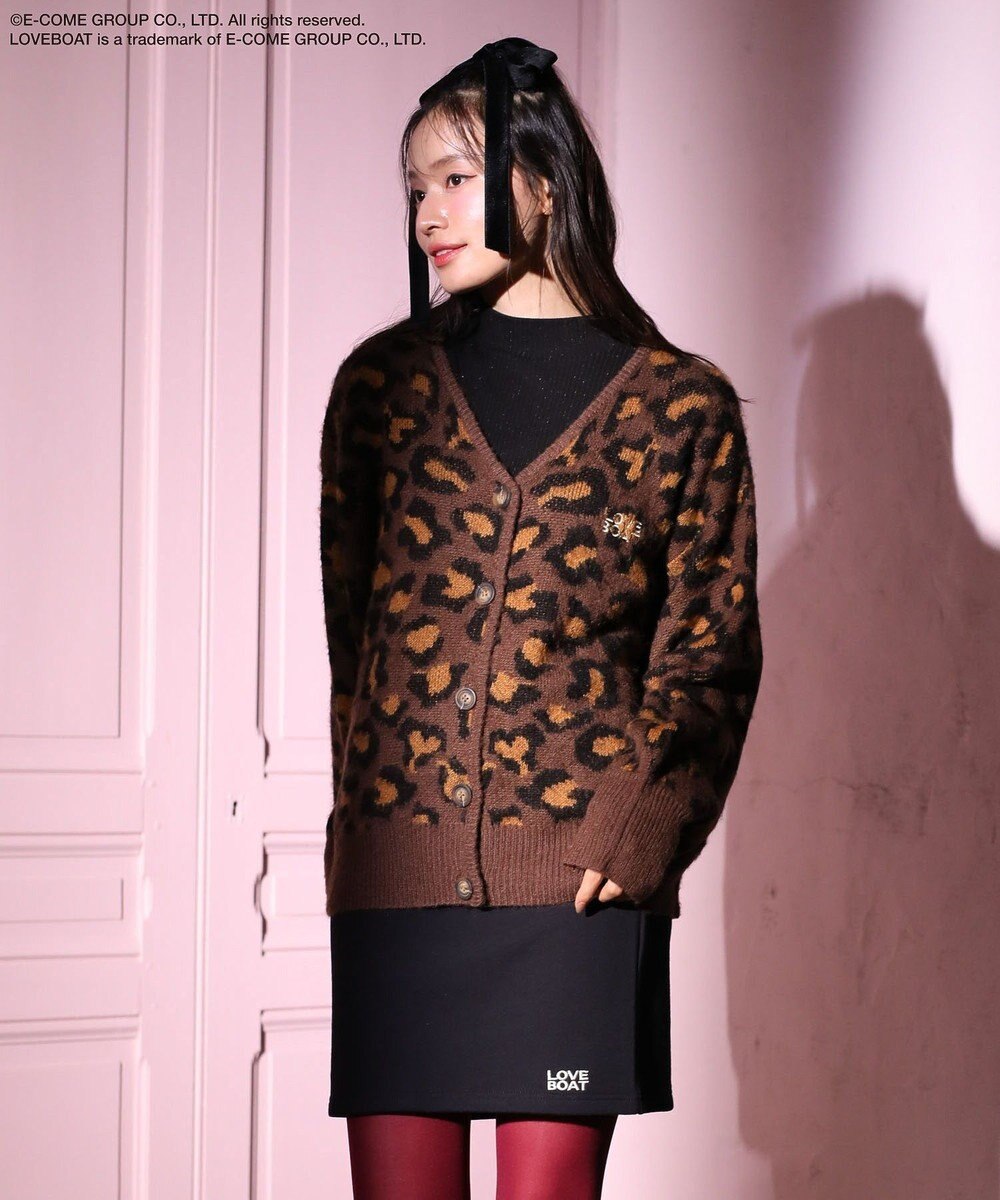 Green Parks ■ＬＯＶＥ　ＢＯＡＴ　ロゴ刺繍ニットカーディガン 