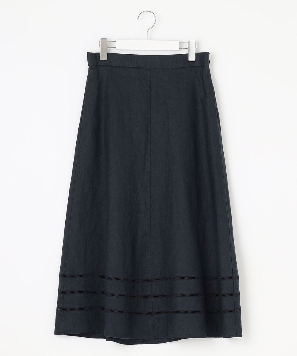 自由区 【XSサイズ～/洗える/セット可】エンブロイダリーリネン フレアスカート 