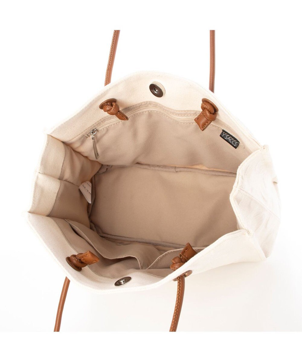 Y'SACCS ヒートエンボス ポルカドットキャンバストートSサイズ 