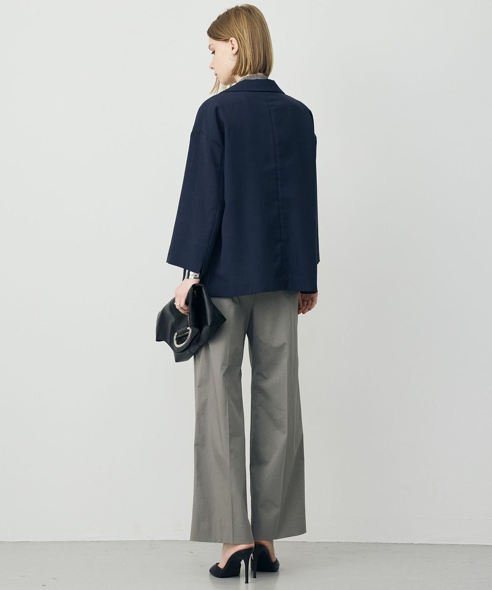 ICB L ドライアセテートスラブ 8分袖ジャケット 