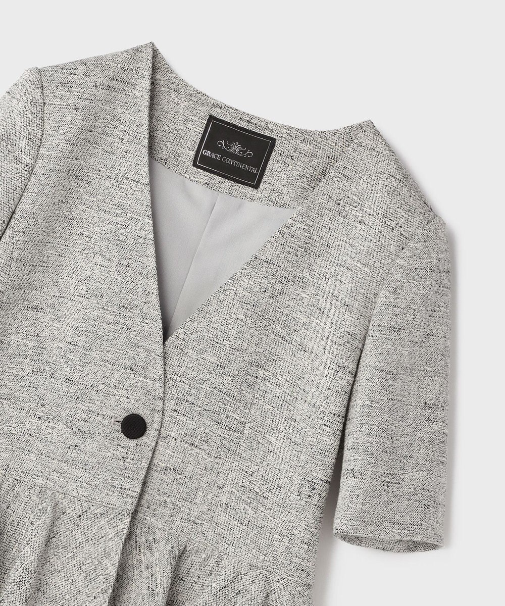 GRACE CONTINENTAL ペプラムツイードジャケット 