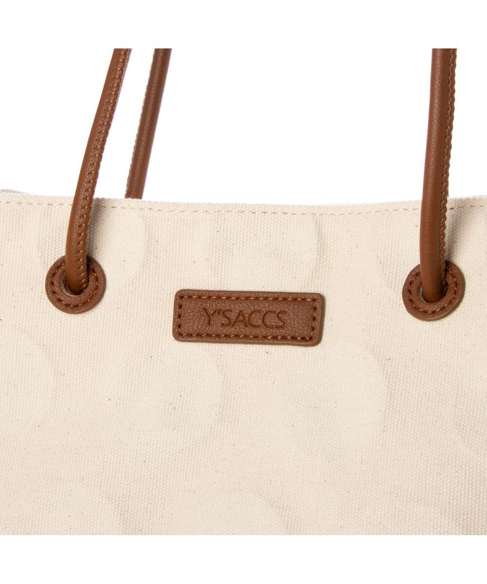 Y'SACCS ヒートエンボス ポルカドットキャンバストートSサイズ 