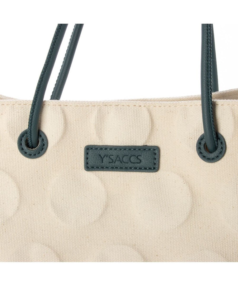 Y'SACCS ヒートエンボス ポルカドットキャンバストートSサイズ 