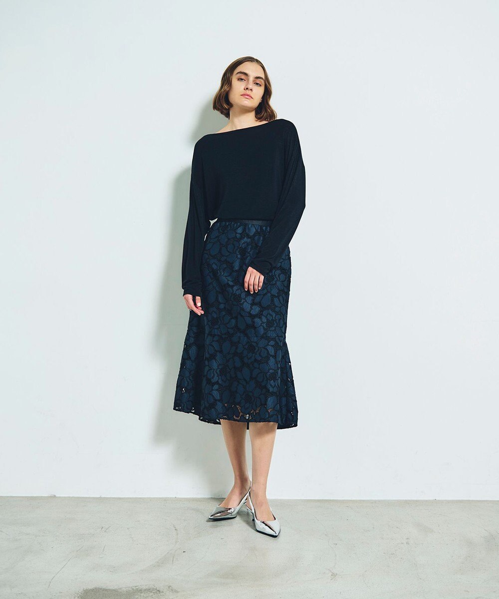 GRACE CONTINENTAL ローズレーススカート 