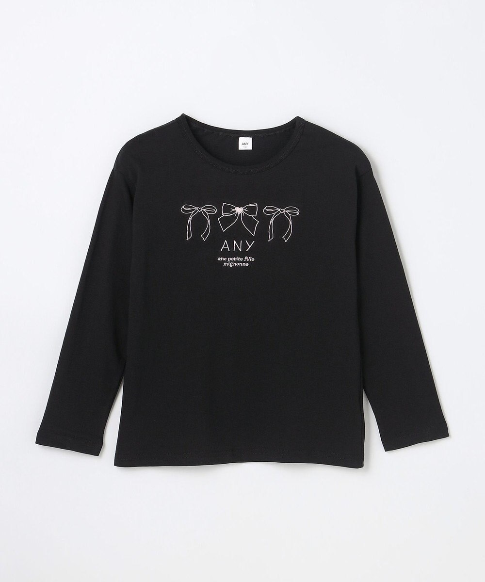 ANY KIDS 【Good Price】 ANY刺繍 長袖Tシャツ 