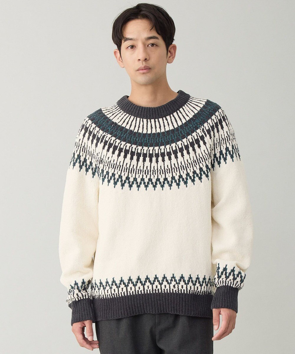 UNFILO MENS ライトモール ノルディックニット 