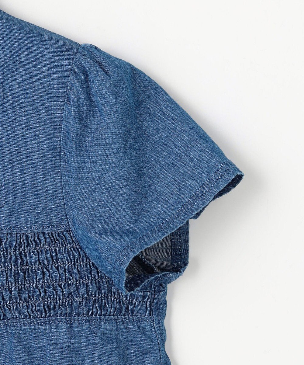 組曲 KIDS 【150-160㎝】 フラワーボタンデニムワンピース 