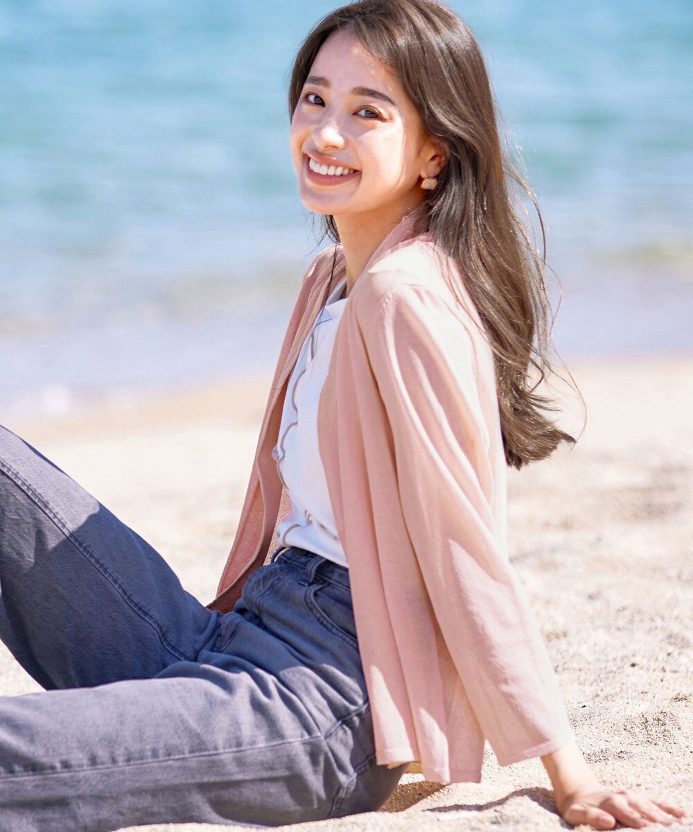 Tiaclasse L 【小倉優子さん着用・UVケア・接触冷感】ショートトッパーカーディガン 