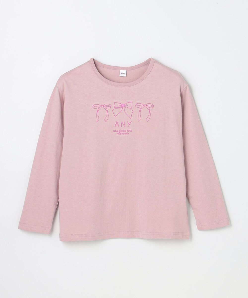 ANY KIDS 【Good Price】 ANY刺繍 長袖Tシャツ 