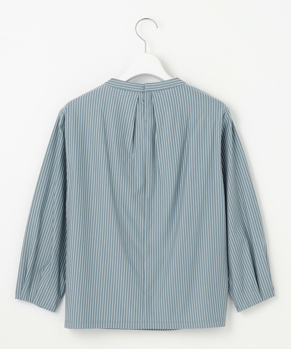 J.PRESS LADIES ストライプジャージー モックネック カットソー 