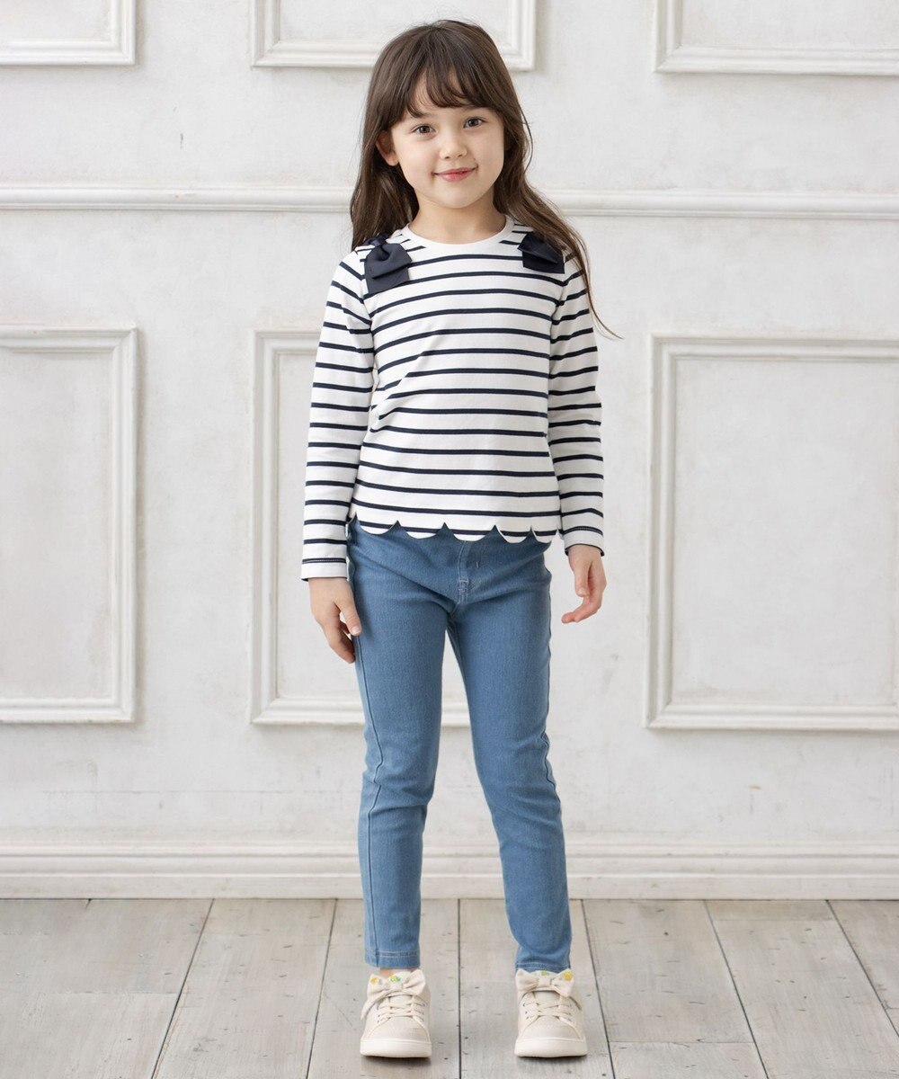 ANY KIDS カット デニム パンツ 