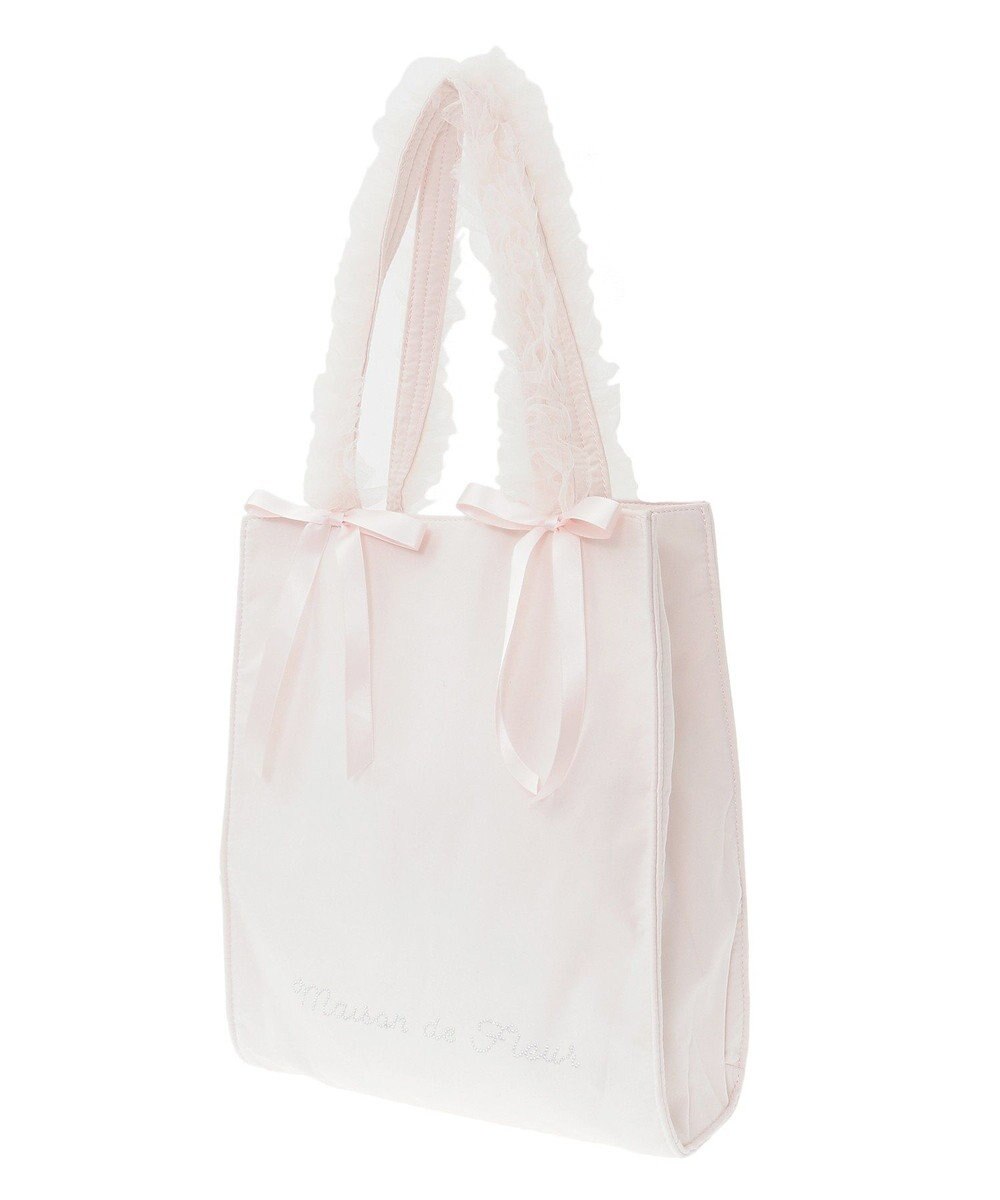 Maison de FLEUR チュールハンドルスクエアトートバッグ 
