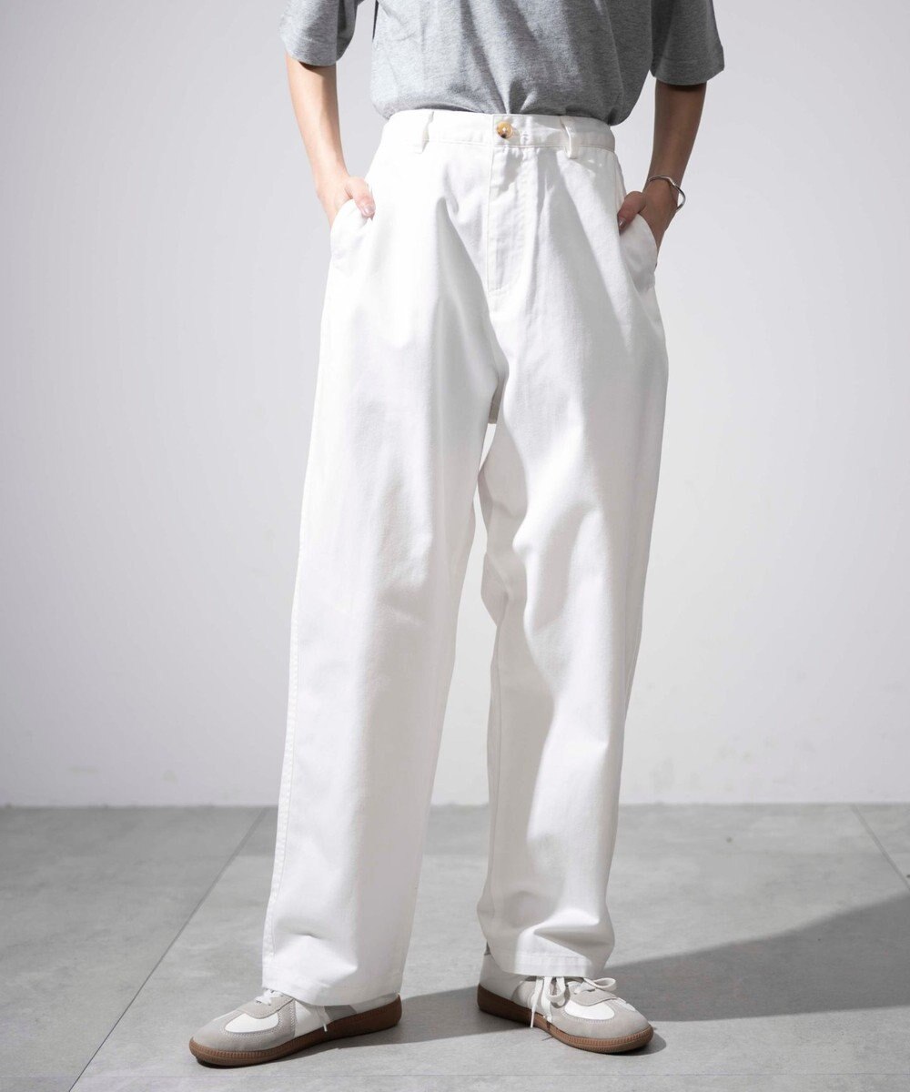 WEGO 【ユニセックス着用ITEM/ウエストゴム/手洗い可】チノイージーワイドパンツ 