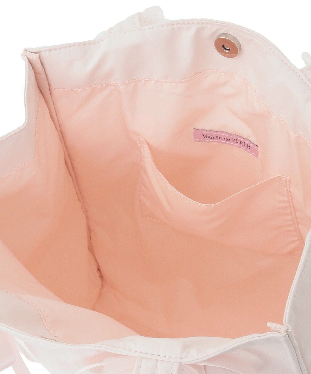 Maison de FLEUR チュールハンドルスクエアトートバッグ 