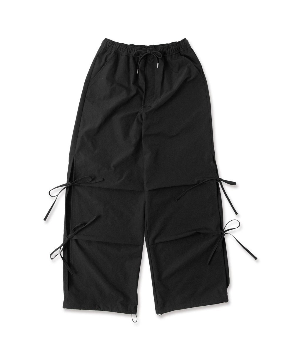 WEGO 【ウエストゴム】サイドリボンパラシュートパンツ 