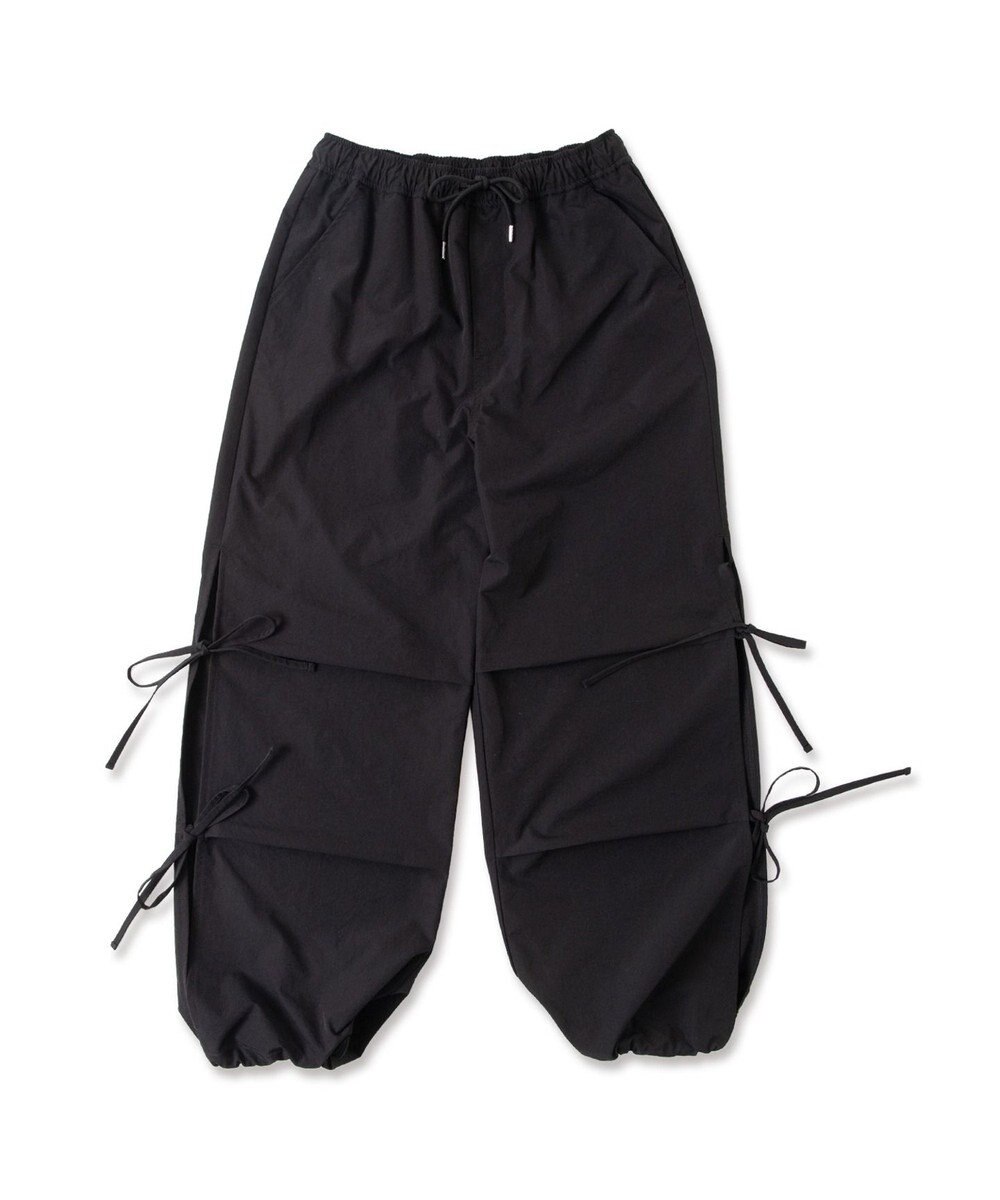 WEGO 【ウエストゴム】サイドリボンパラシュートパンツ 