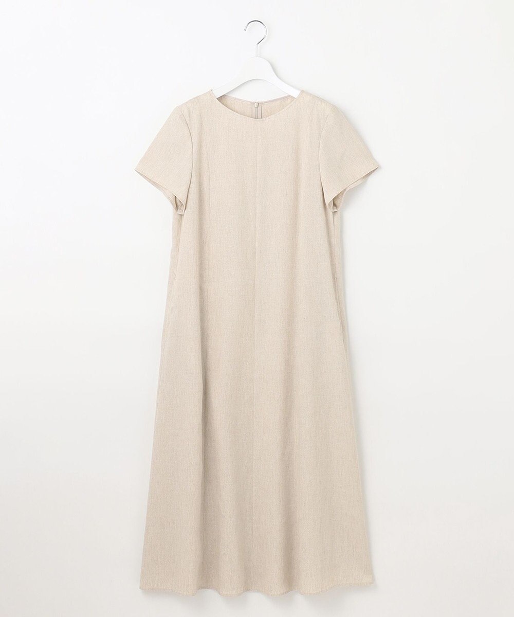 自由区 【カタログ掲載・接触冷感・UVカット・洗える】リネンミックスツィル ワンピース 