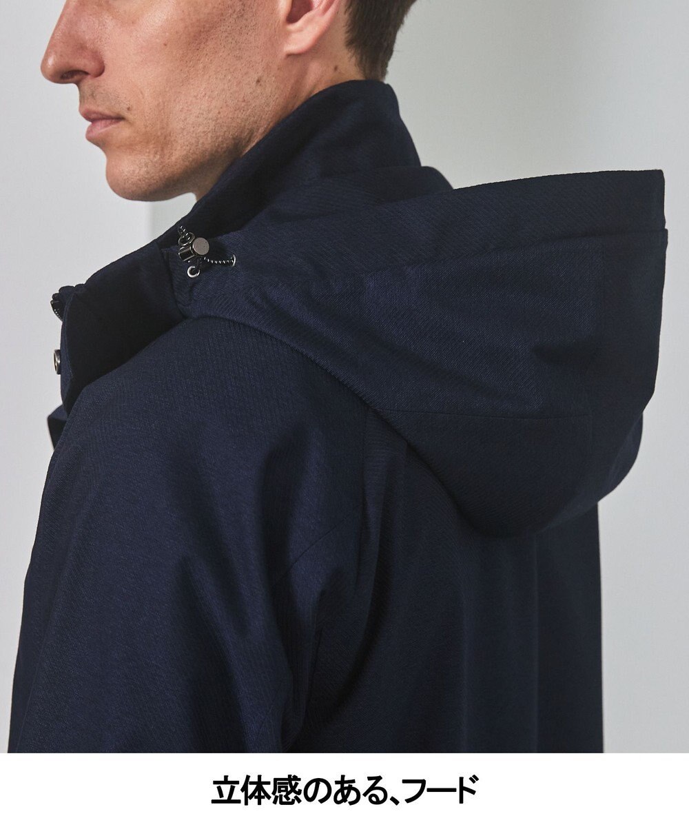 GOTAIRIKU 25年新作/3シーズン対応【仕事で着用可】メランジカルゼ フーデッドブルゾン_無地 