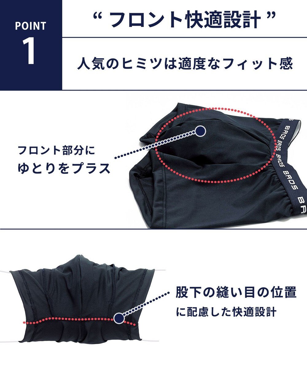 WACOAL MEN ボクサーパンツ　立体フロントで快適キープ。　吸汗速乾　フロント快適設計　前開き　/ブロス　GT3110 