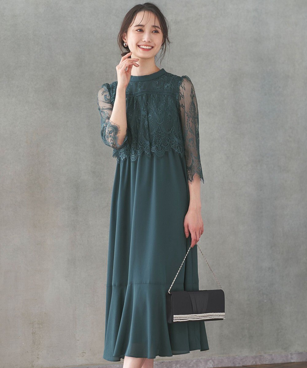 洗える】レーシーケープ ドレス / any SiS L | ファッション通販