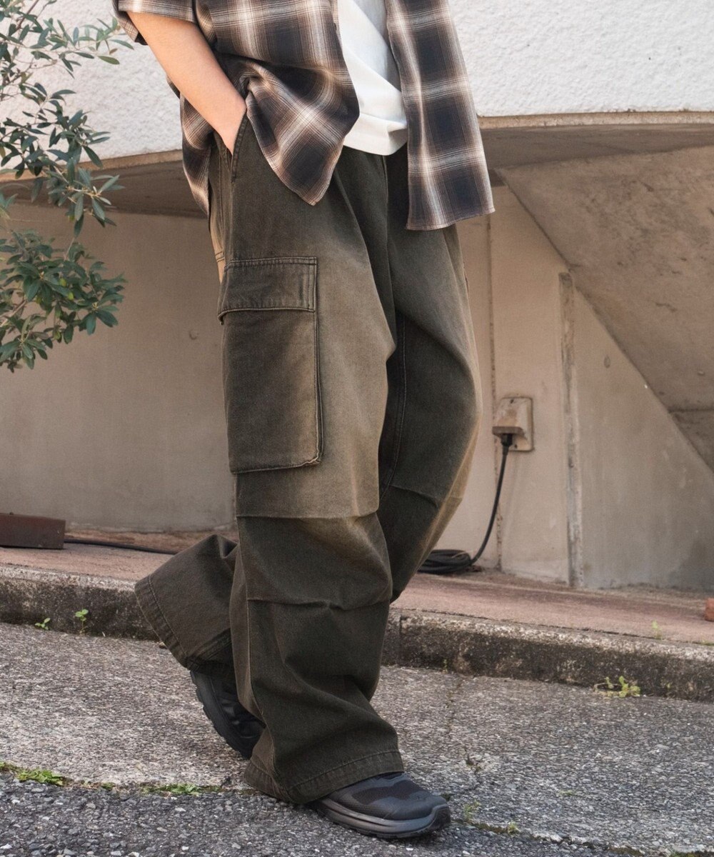 WEGO 【ユニセックス着用ITEM】デニムイージーカーゴパンツ 