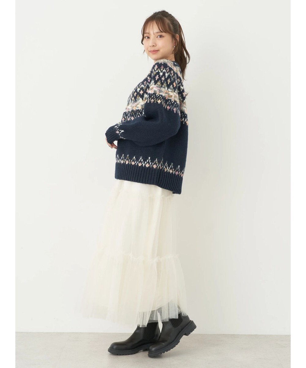 earth music&ecology スラブヤーンノルディックプルオーバー 