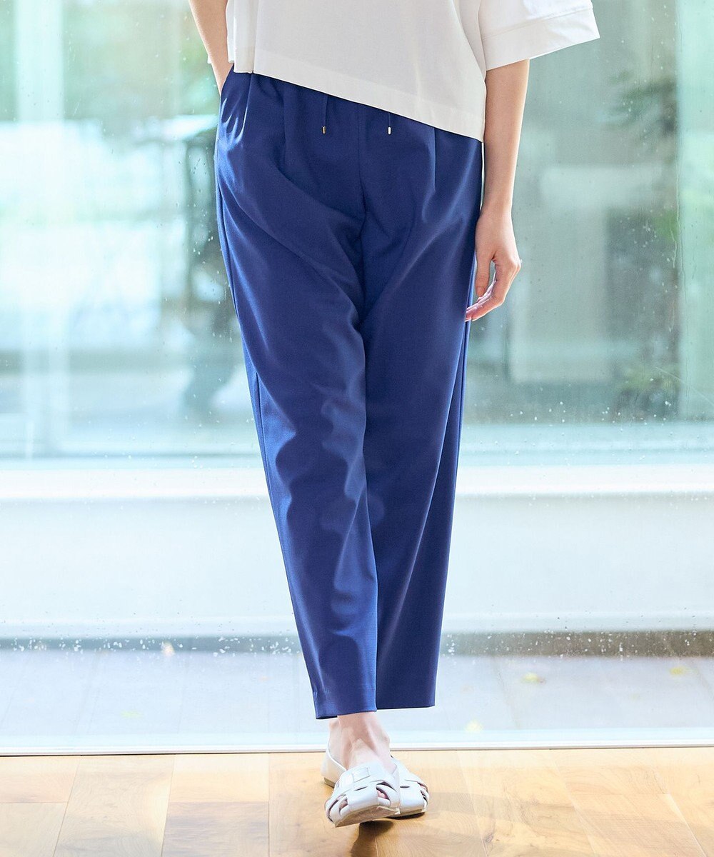 ANY 【ウエストゴム】イージーケアライトストレッチテーパードパンツ 