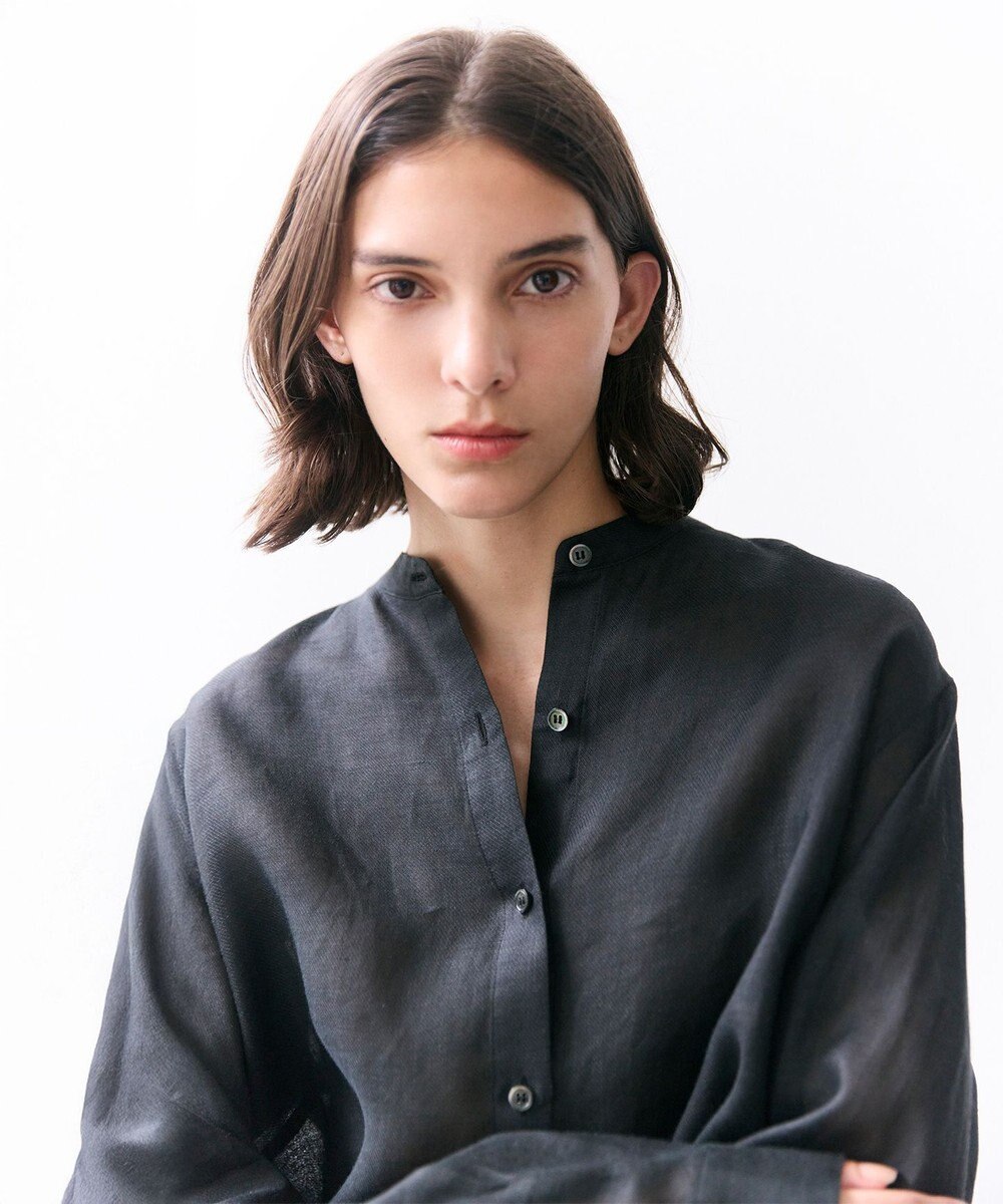 BEIGE， HALITE / リネンシアー オーバーサイズシャツ 