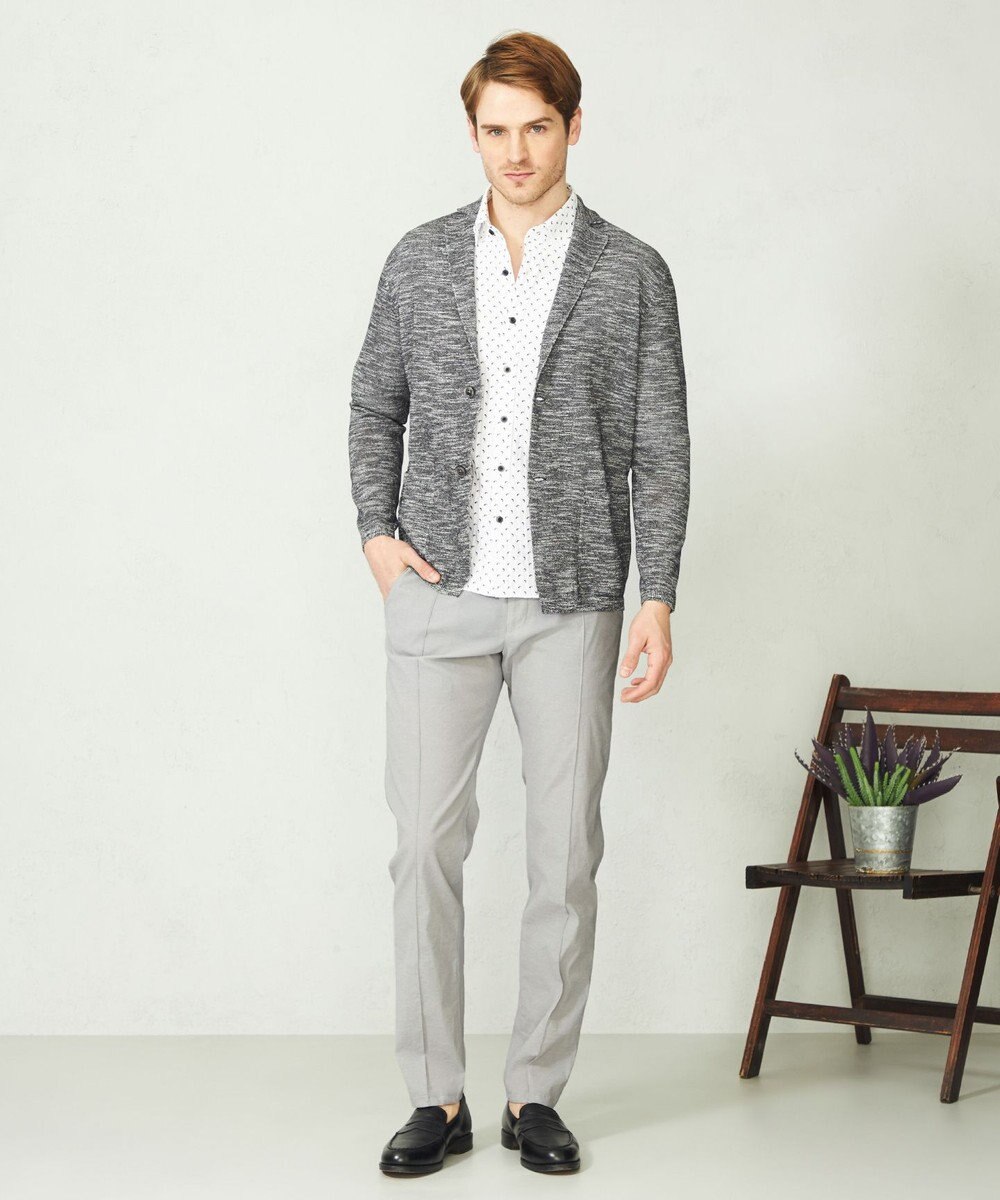 JOSEPH ABBOUD 【清涼感/軽い/洗える】 スラブギマニットジャケット 