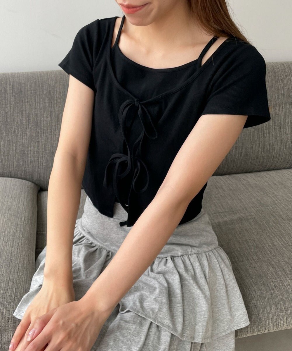 WEGO キャミドッキングカーデトップス 