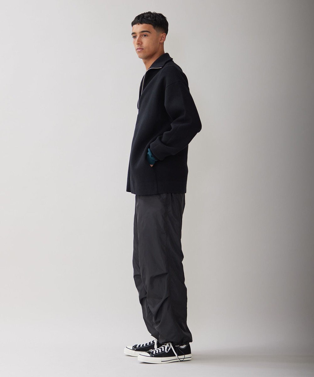 UNFILO MENS 【男女兼用/新色追加】スウェットライク ジップ タートルネックニット [24年秋冬商品] 