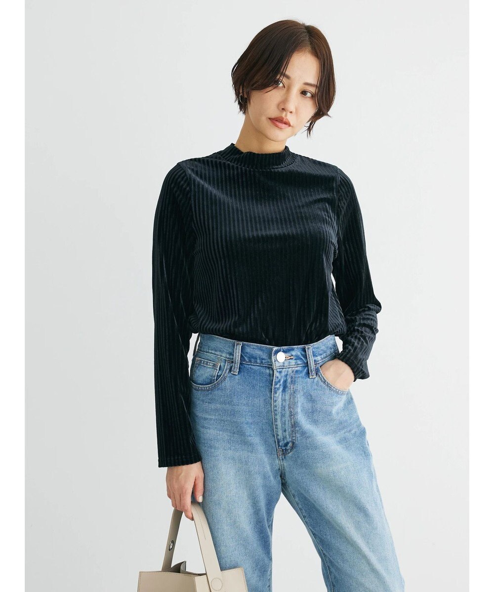 Green Parks ・ＳＵＧＡＲ　ＳＰＯＯＮ　ベロアストライプハイネック 