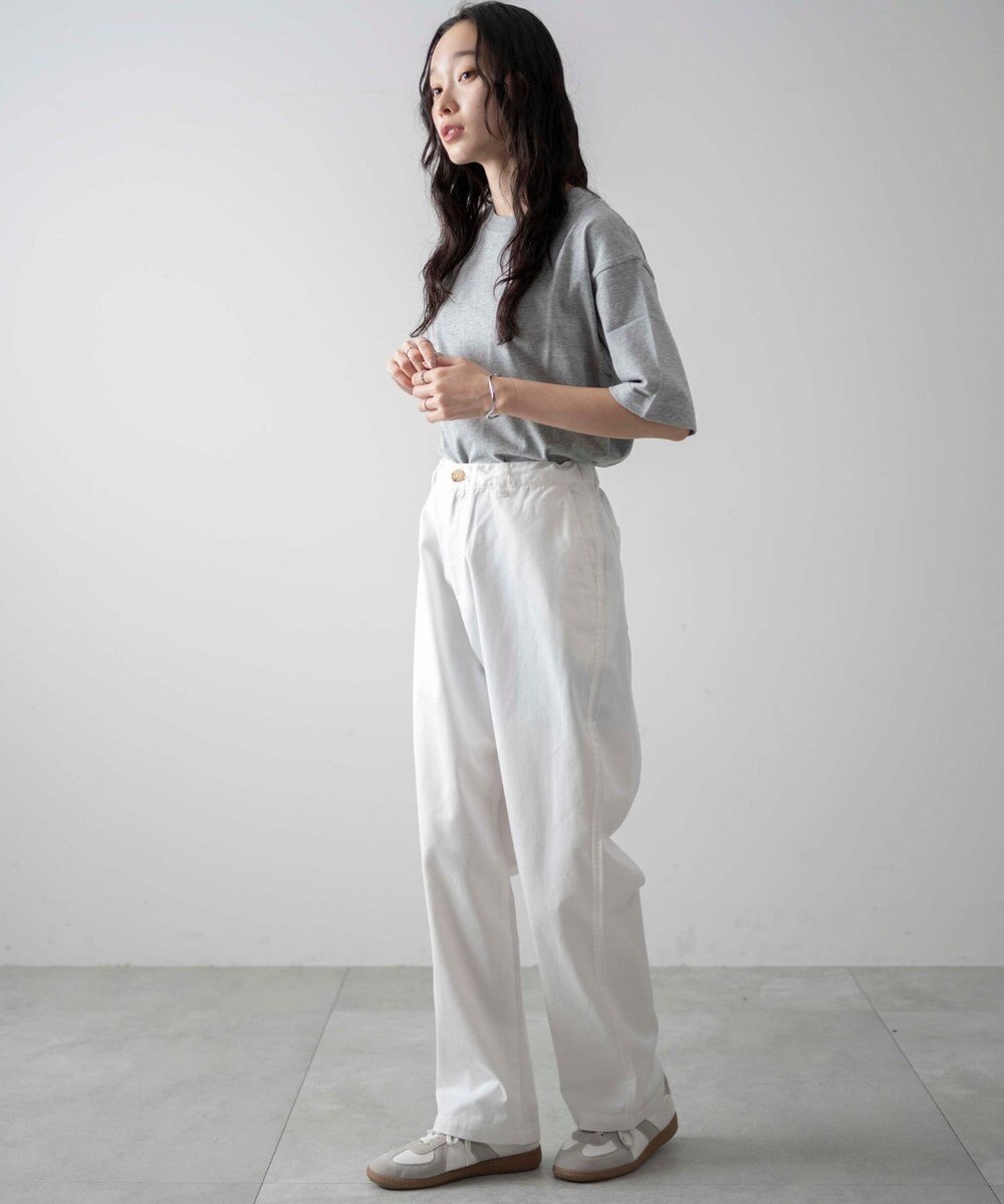 WEGO 【ユニセックス着用ITEM/ウエストゴム/手洗い可】チノイージーワイドパンツ 