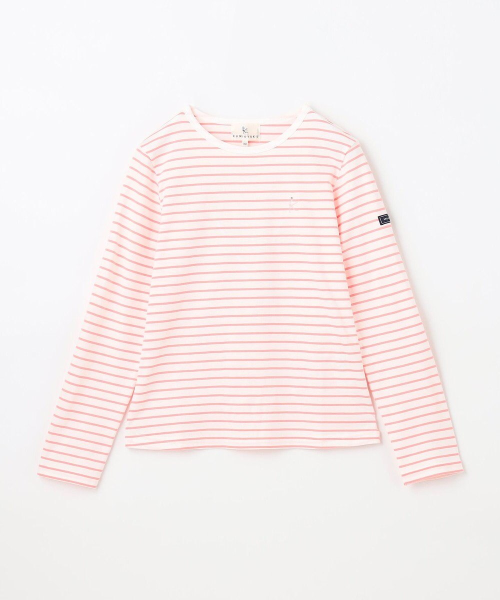 組曲 KIDS 【150-160cm】長袖ボーダー Tシャツ 