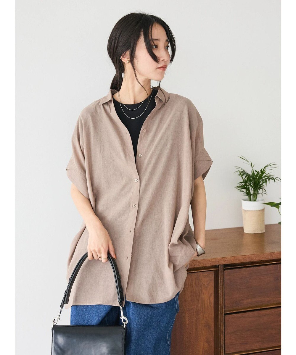 CRAFT STANDARD BOUTIQUE ヴィンテージボイルミルフィーユ襟付きシャツチュニック 