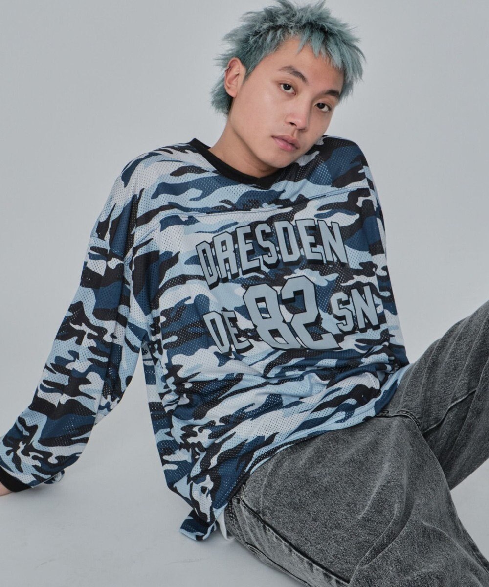 WEGO 【ユニセックス着用ITEM/MLサイズ展開】カモフラナンバリングホッケーT（LS） 