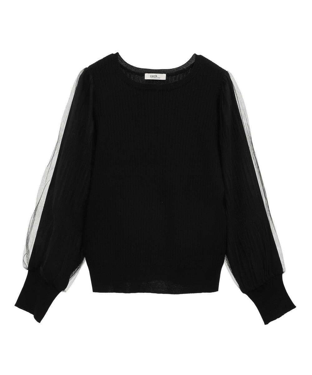 earth music&ecology マジョリカプリーツチュールニットプルオーバー 