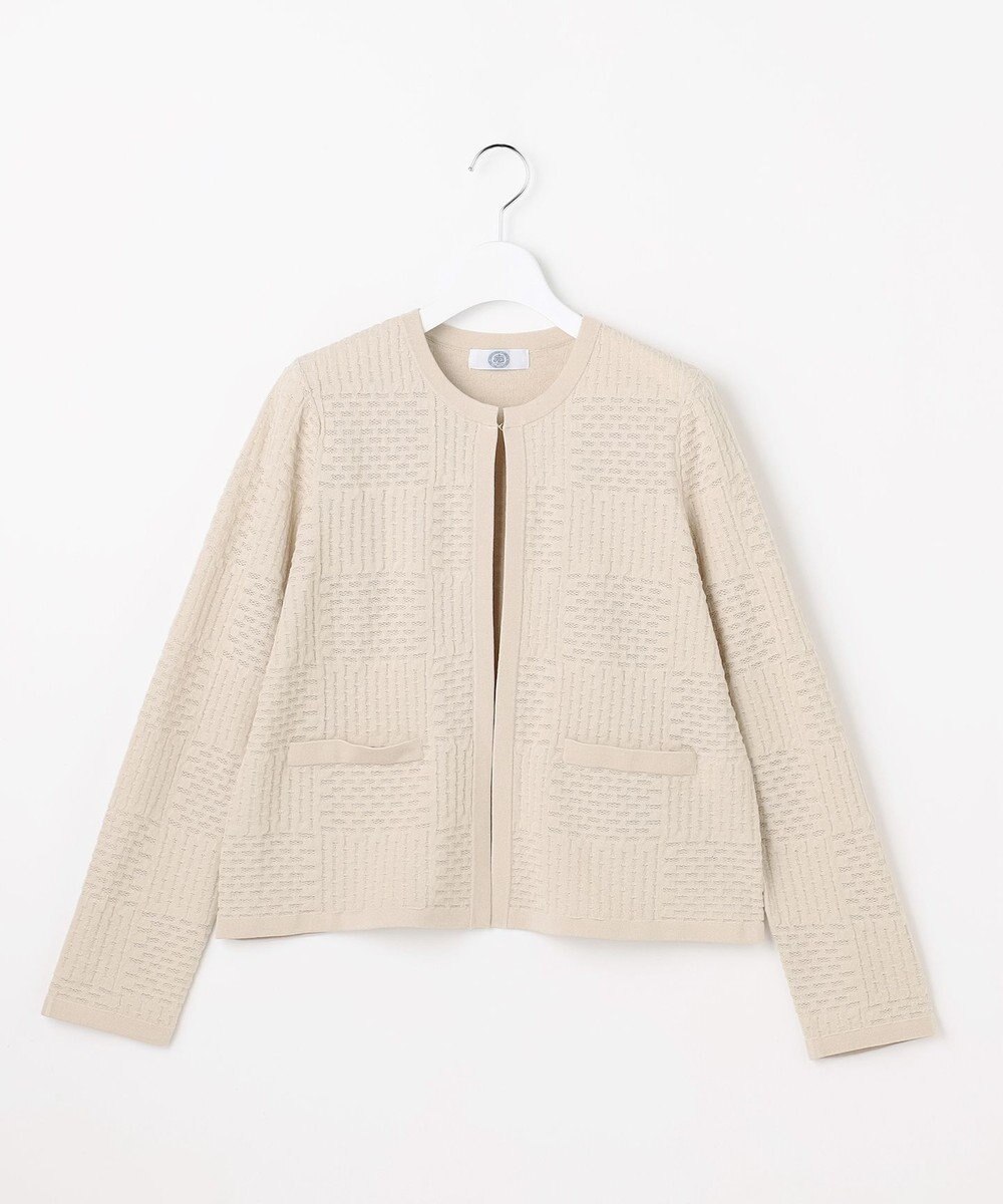 J.PRESS LADIES L ジャガード ニット ジャケット 