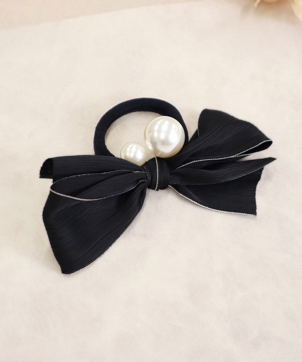 Tiaclasse パール×リボンヘアゴム 