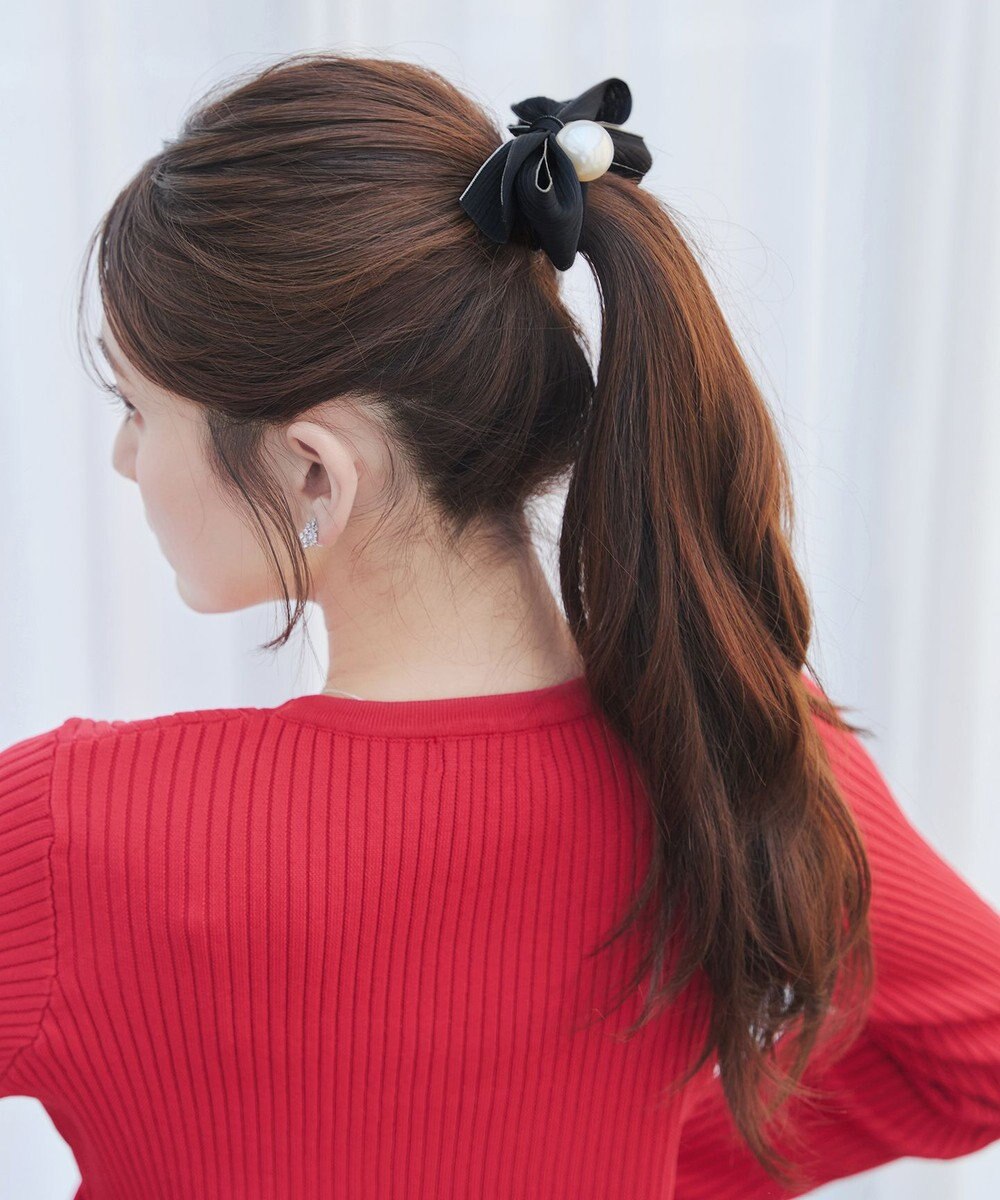 Tiaclasse パール×リボンヘアゴム 