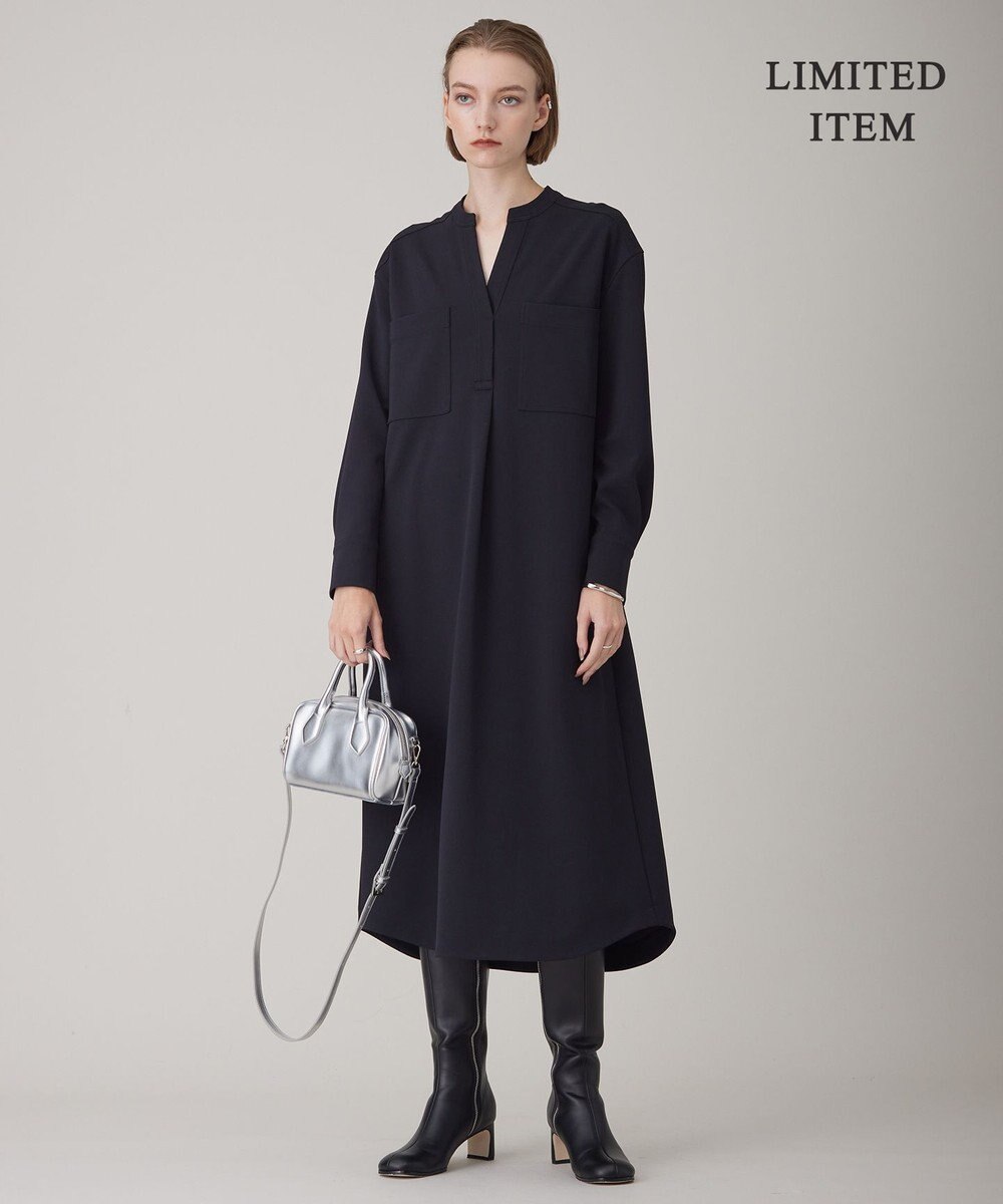 ICB 【WEB限定・洗える】ジョーゼットダブルジャージー ワンピース 