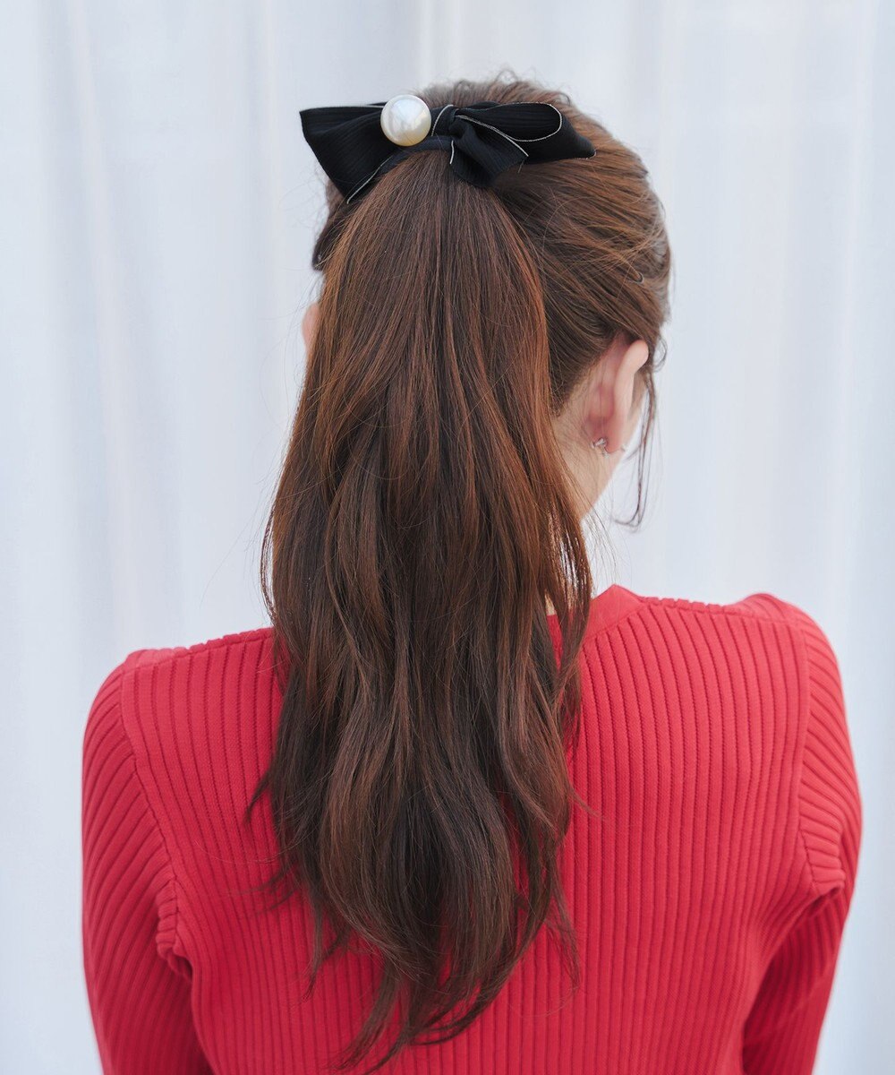 Tiaclasse パール×リボンヘアゴム 
