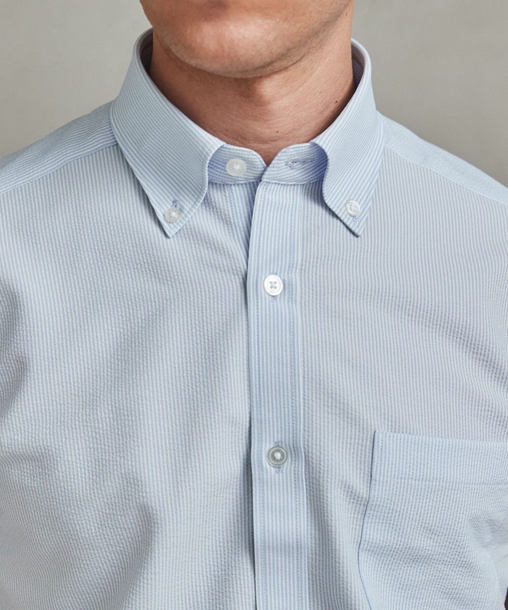 GOTAIRIKU とにかく涼しい/酷暑対応【シワになりにくい/吸水速乾】クールマックスサッカーシャツ 