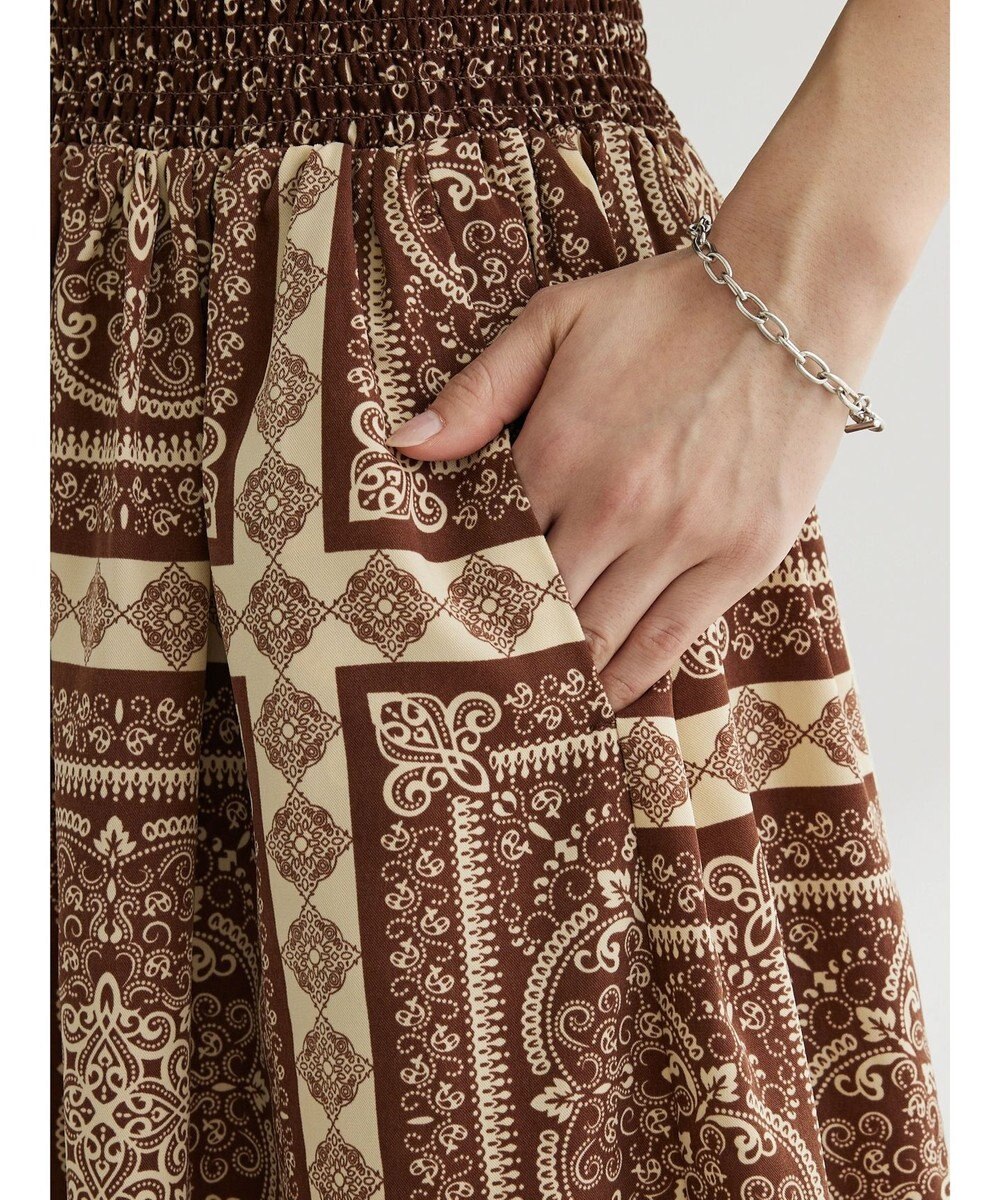 Green Parks ■ＥＳＣＡＲ　スカーフパネルｐｔギャザースカート 