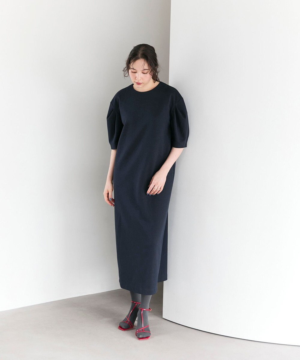 #Newans 【セレモニーにも/洗濯機可】パフスリーブロングワンピース​ 