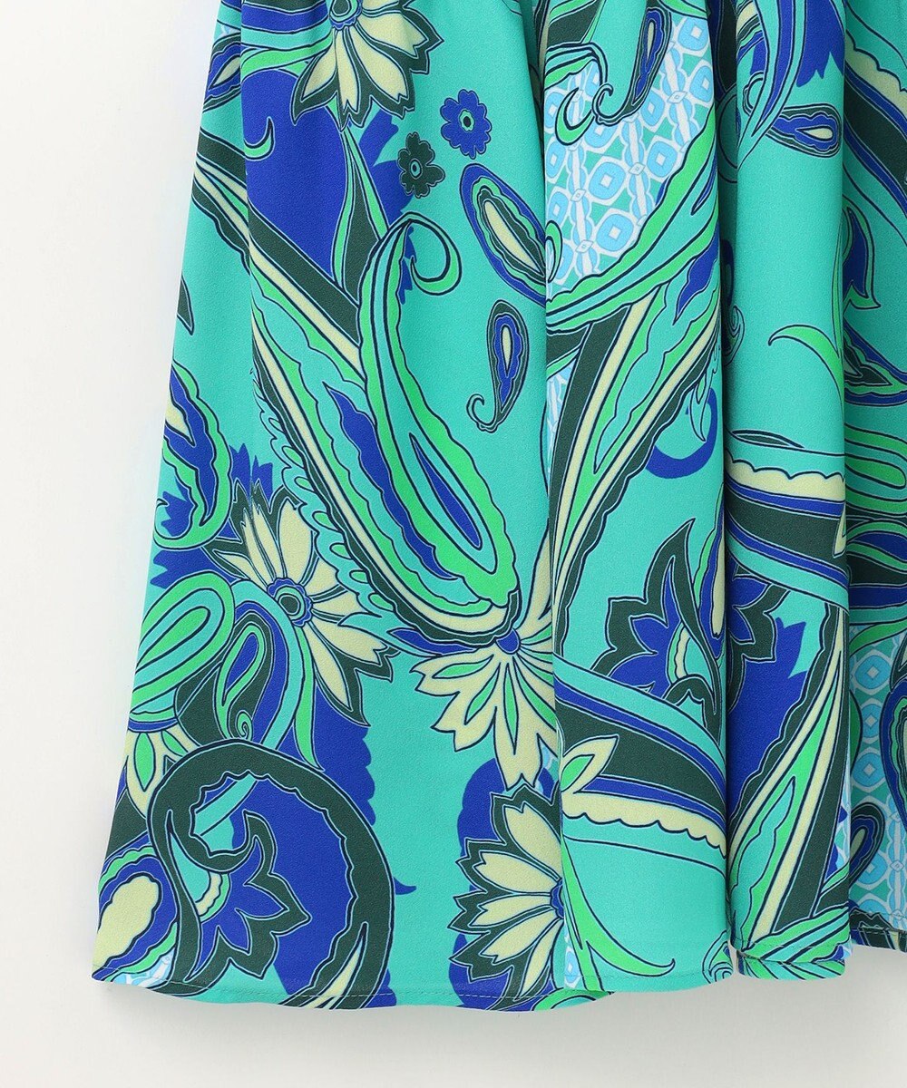 GRACE CONTINENTAL ペイズリープリントギャザスカート 