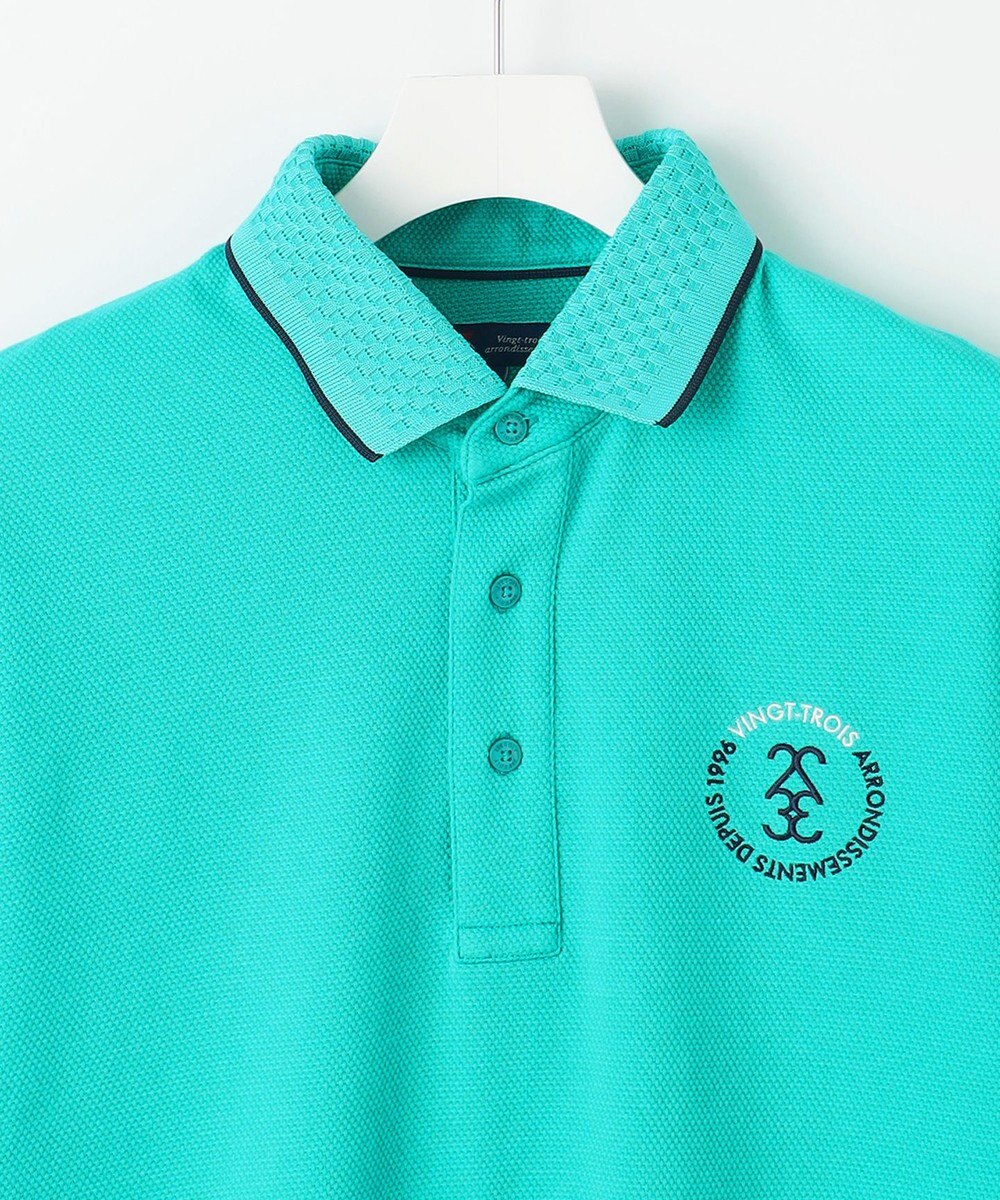 23区GOLF 【MEN】ナンバリングカノコ半袖ポロシャツ 